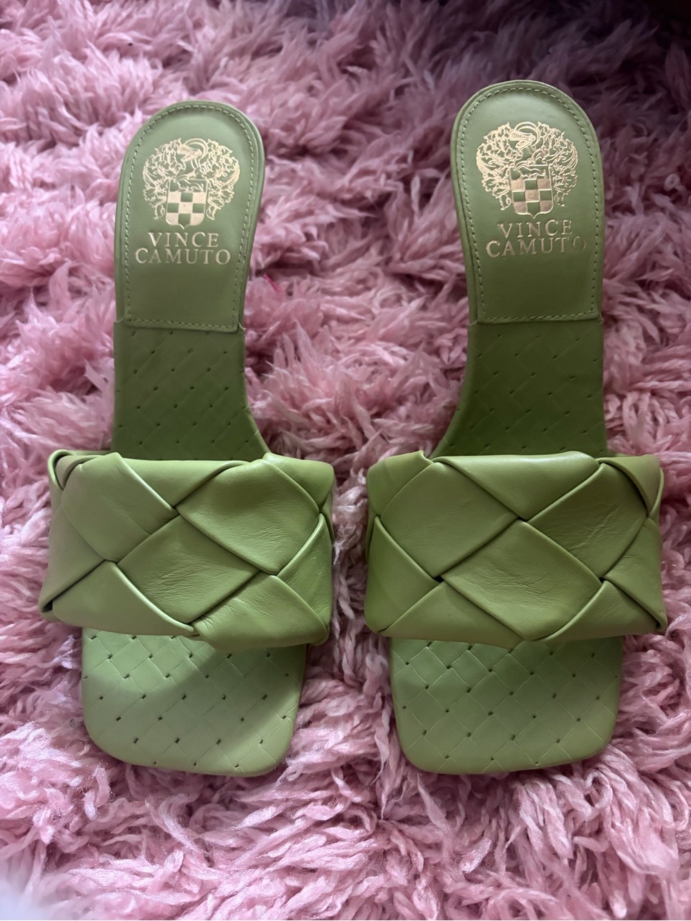 Vince Camuto Olive Braided Slide Sandals